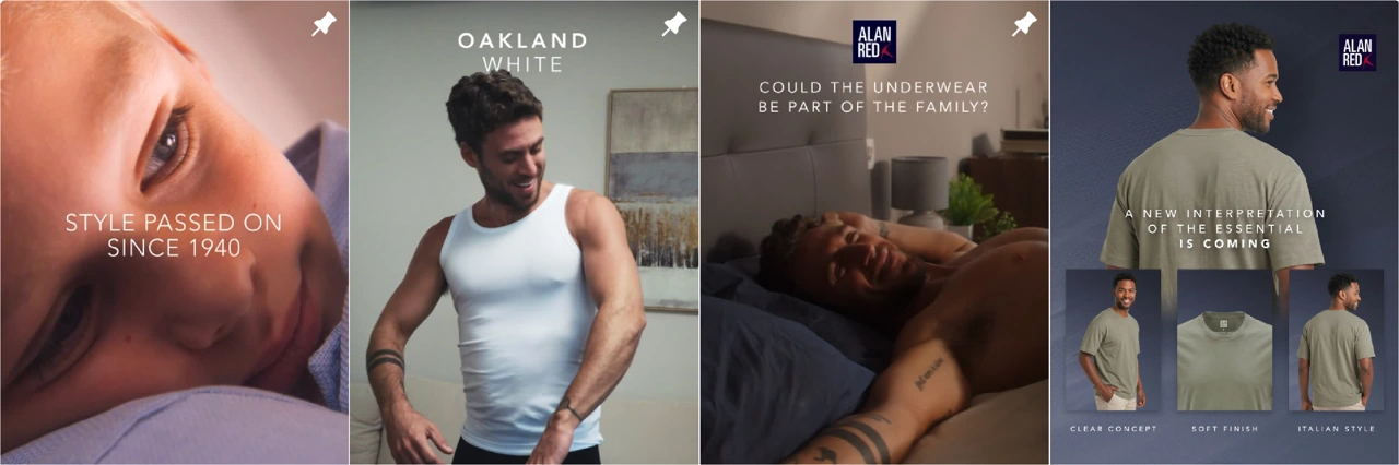Campagna Alan Red tra heritage, canotte, underwear e nuova collezione uomo